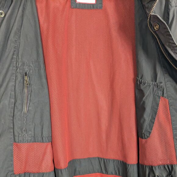 Vintage Old Navy Jacket Mens M Brown Y2K 90s Utility Coat Hooded Rugged Gorpcore - Picture 6 of 14